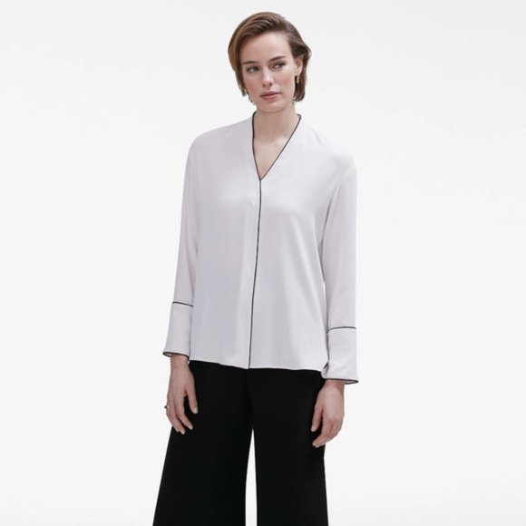 MM LaFleur Josephine V-Neck Blouse - Picture 2 of 7